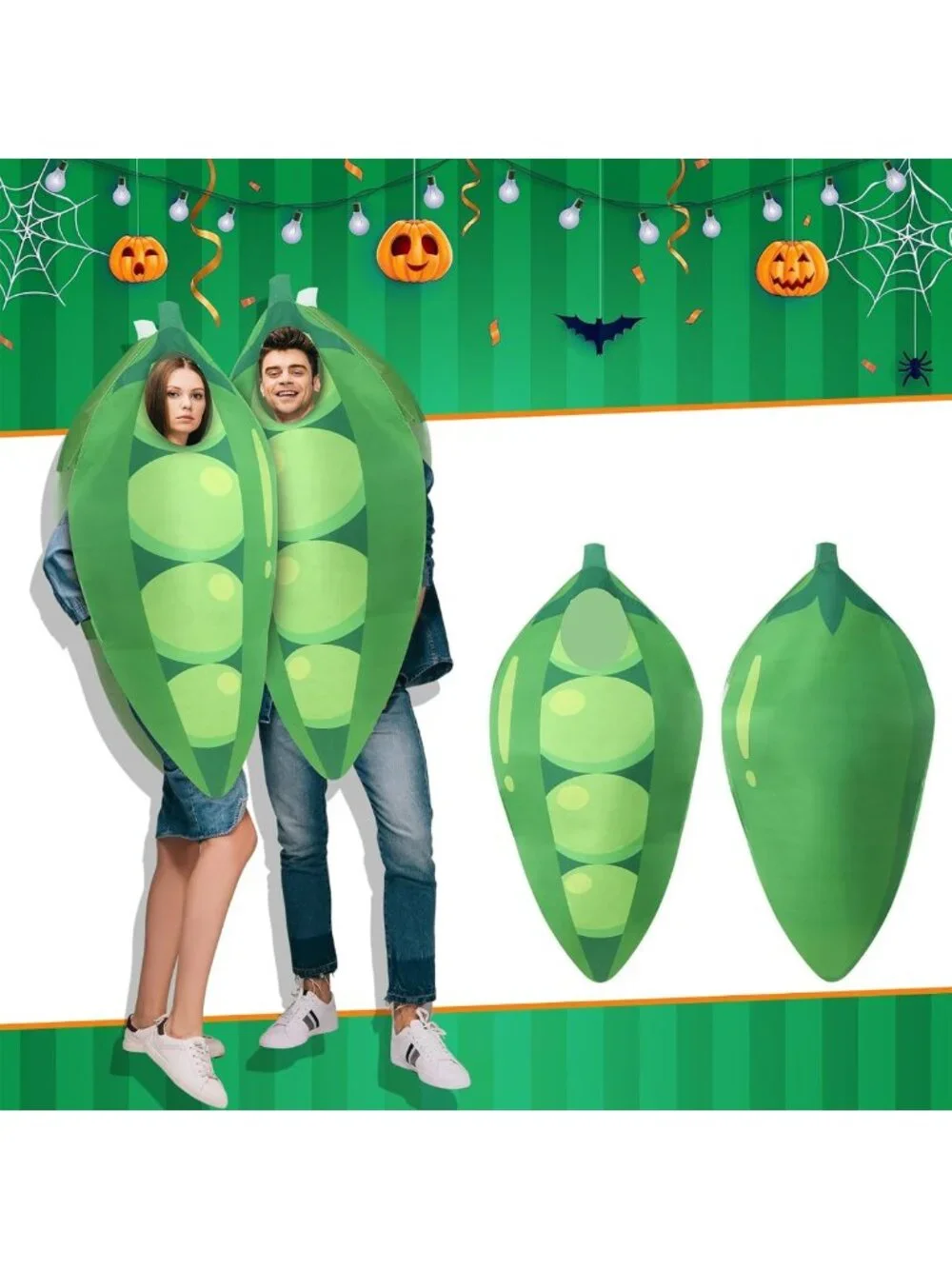 Couples Halloween Costumes Set - 2Pcs Adult Outfits for Cosplay & Dress Up